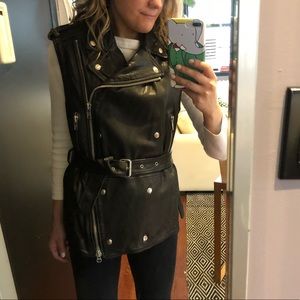 Isabel Marant black leather vest Sz 36 !